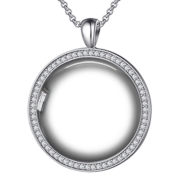 Personalized Photo Necklace With Memorial Years and Quotes