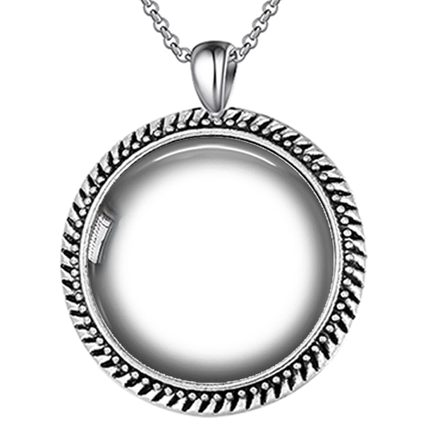 Personalized Photo Necklace With Memorial Years and Quotes
