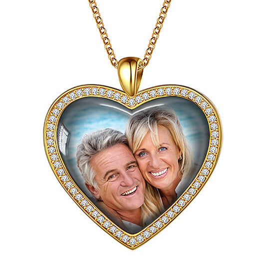 Personalized Photo Heart Necklace